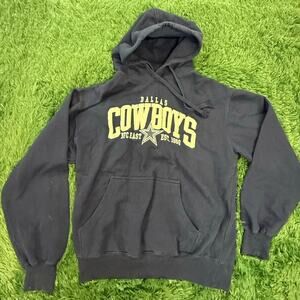 Dallas Cowboys Y2K Blue Pullover Hoodie Sweatshirt Sz Large NFL